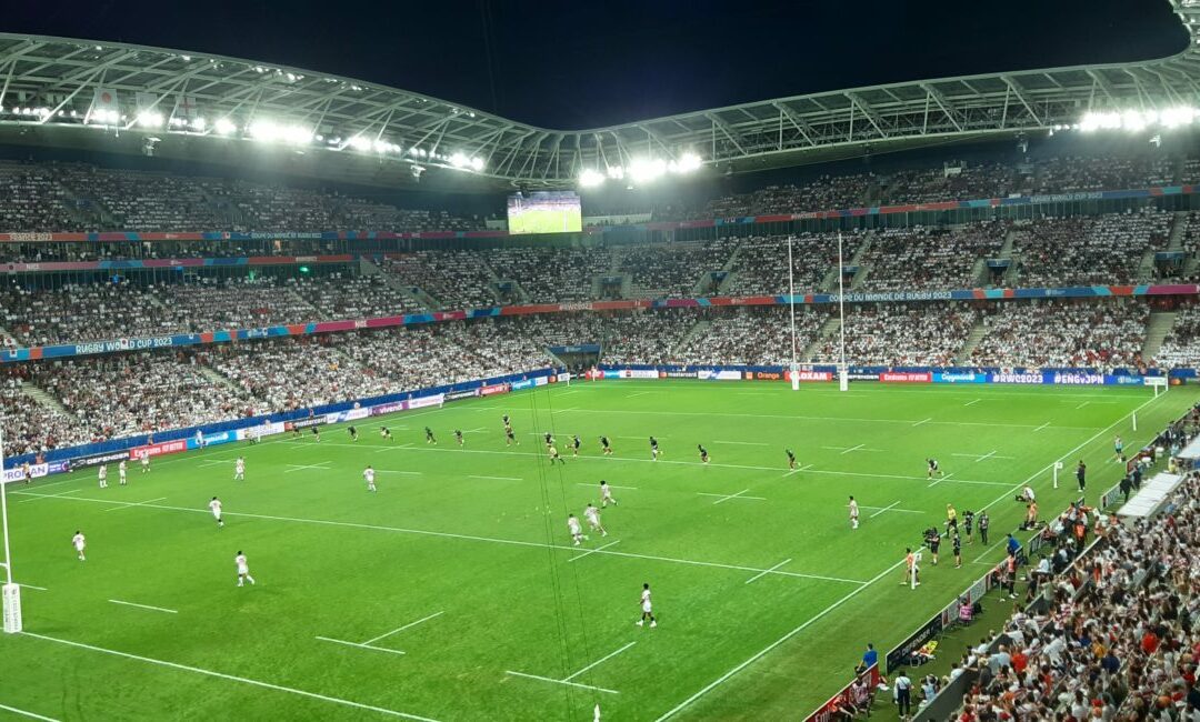 Coup d envoi du match Angleterre – Japon… belle émotion !
